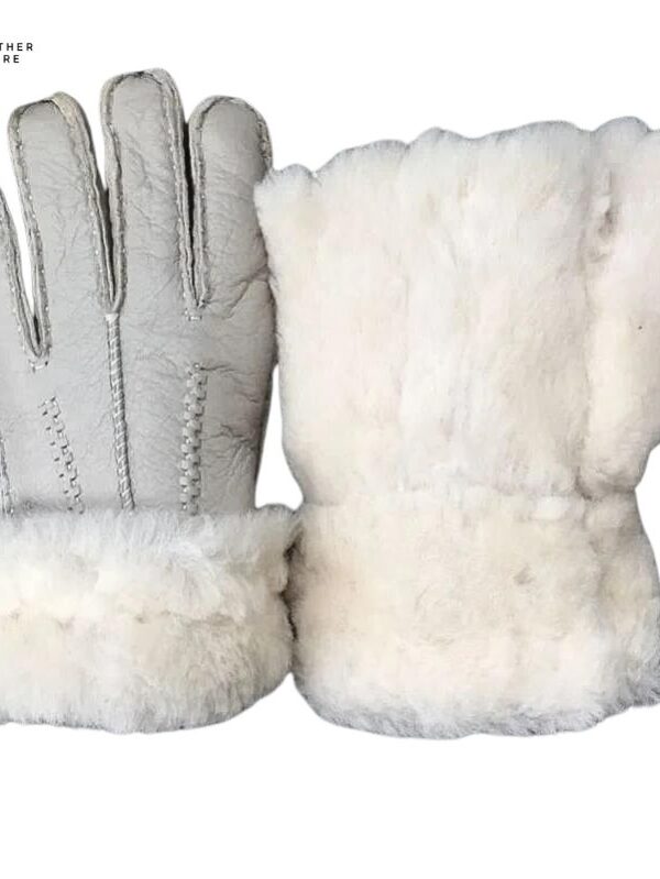 Autumn Fashion Sheepskin Leather Gloves Warm and Stylish