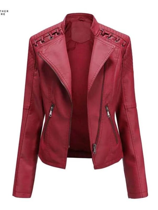 Autumn Winter Women’s PU Faux Leather Jacket Long Sleeve