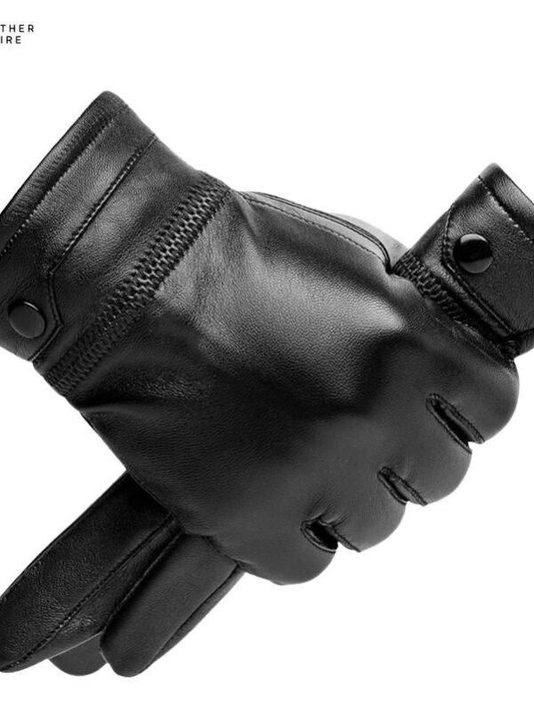 BISON DENIM Men’s Genuine Leather Sheepskin Gloves