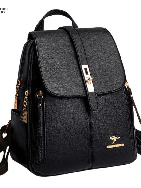 Black-Vintage-Leather-Girls-Backpacks