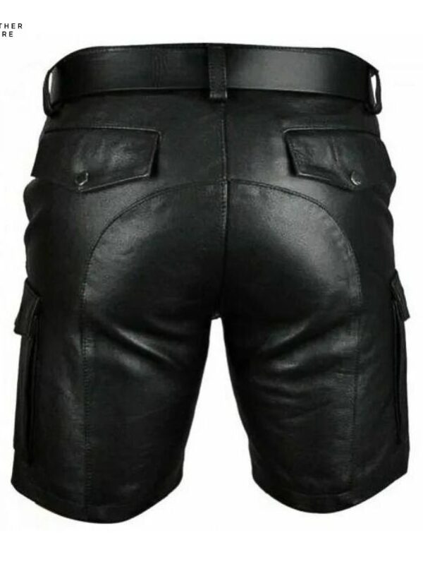 Casual Men’s Short Leather Pants for Summer Fashion Trend Club New Solid Co