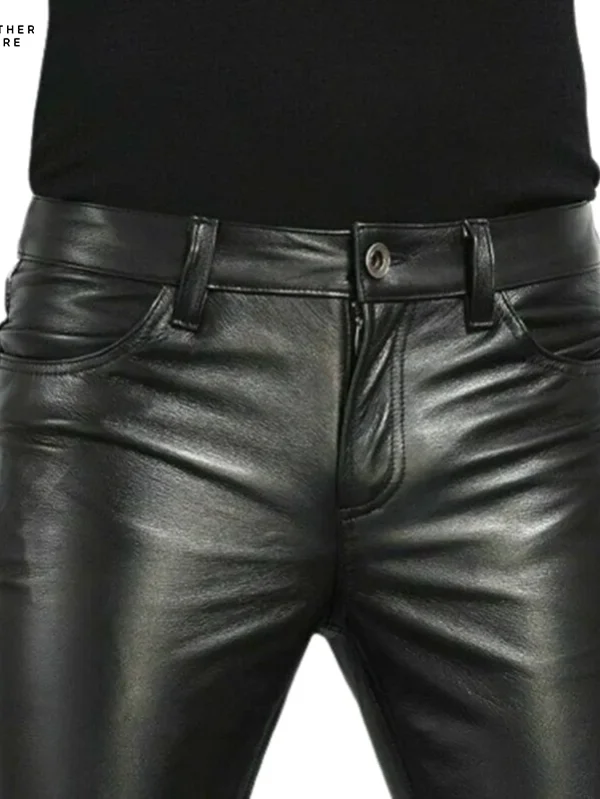 Choice PU Leather Pants Men’s Fashion Rock Style Night Club Dance Pants