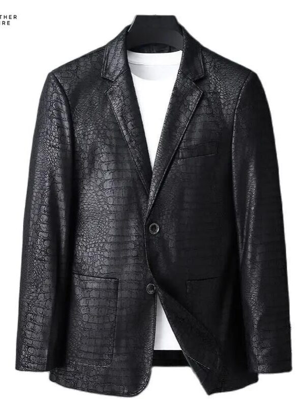 Classic Men’s SpringAutumn Soft Faux Leather Jacket