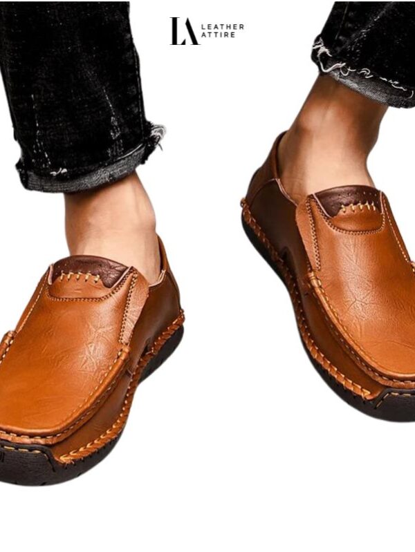 Comfortable Soft Penny Loafers for Men Leather Casual Shoes