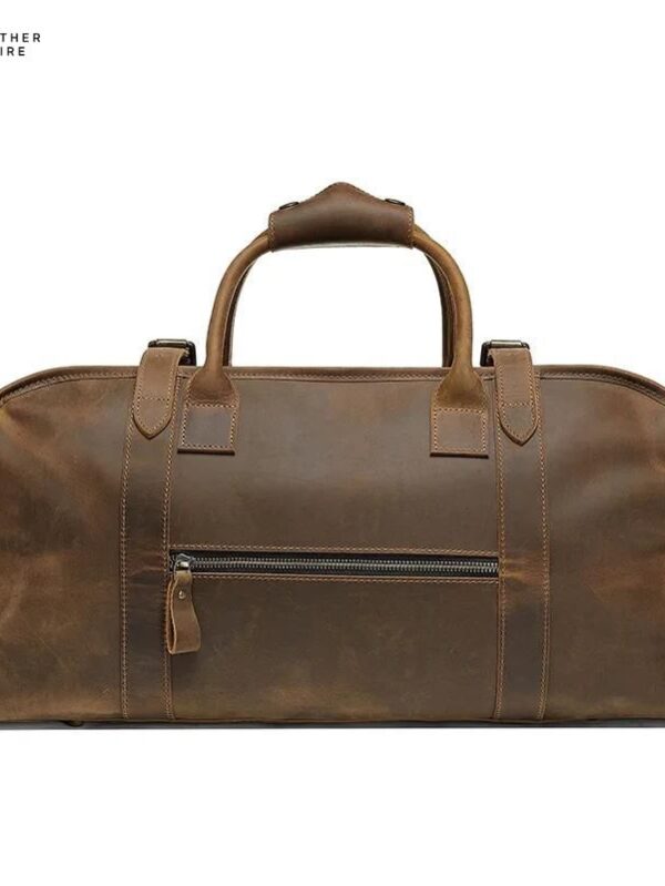 Custom Genuine Leather Foldable Travel Bag Famous Brand Men's Luggage Duffel