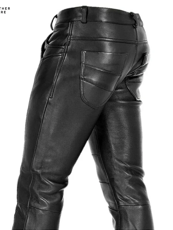 Dark Vibes Gothic Men’s PU Leather Pant with Steampunk Flair