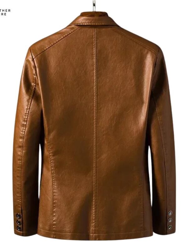 Elevate Your Style Handsome High-End New Leather Blazer for Men