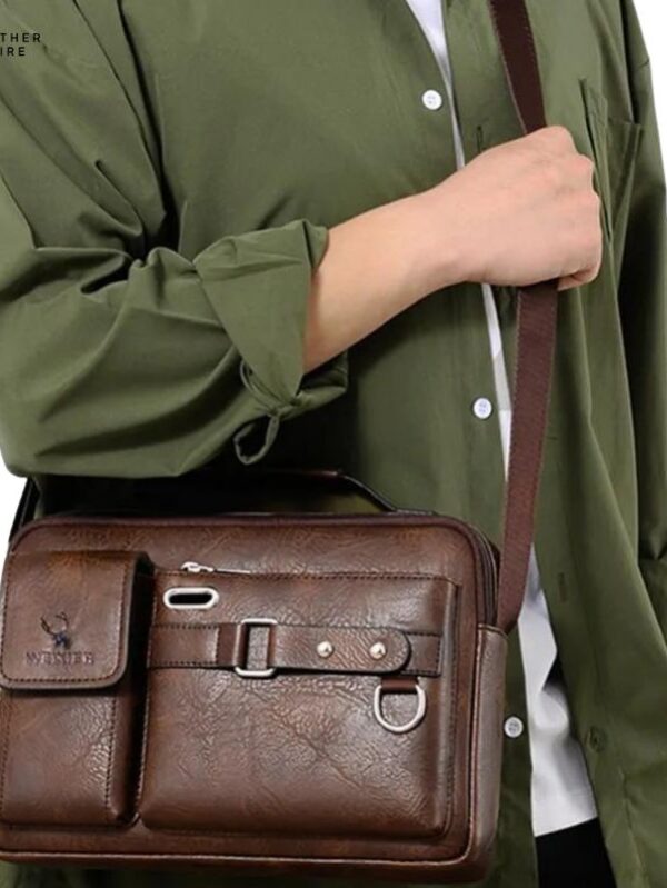 Fashion-Mens-PU-Leather-Handbag