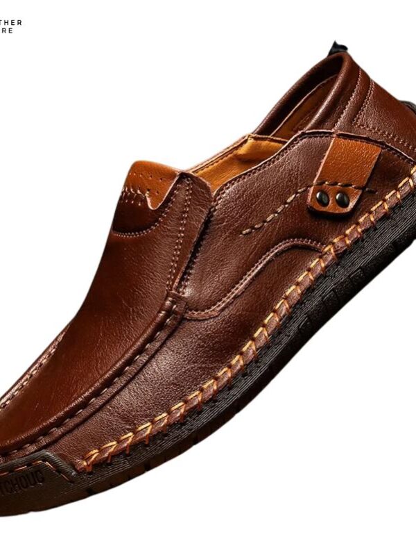 Fashionable Leather Shoes Soft Penny Loafers for Men