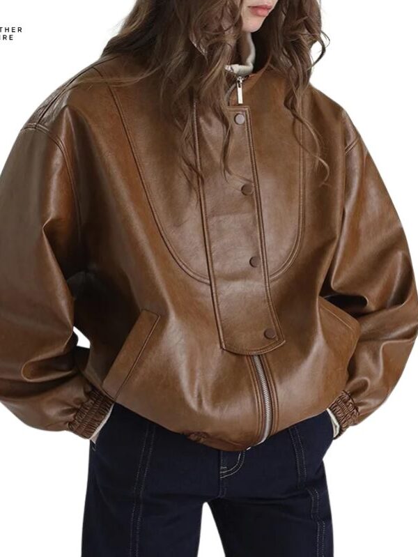 Genuine Cowhide Leather Vintage Quality Motorcycle Jacket for Women