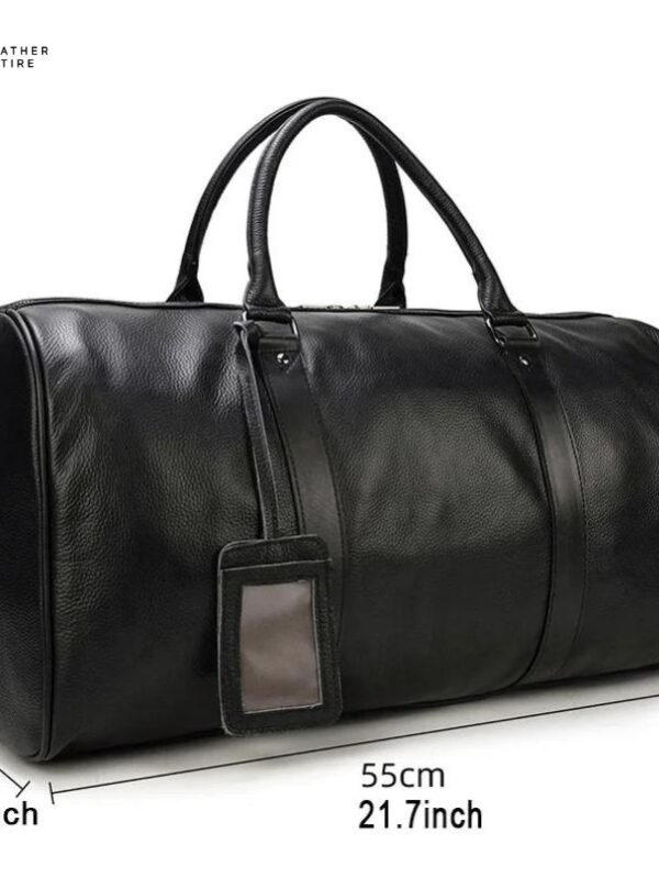 Genuine-Leather-Travel-Bag-Large-Waterproof-Overnight-Weekender-Unise