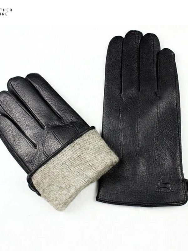 Goatskin Deerskin Men’s Leather Gloves for Winter