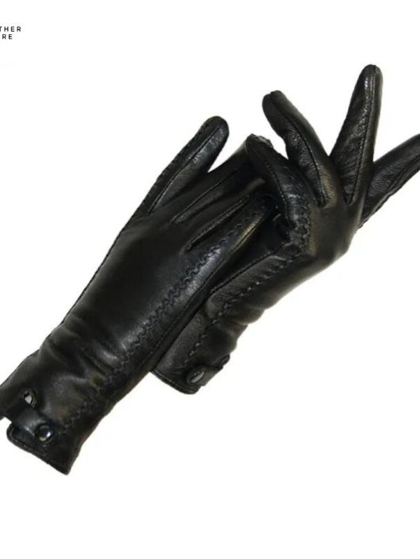 High-Quality Genuine Leather Women’s Winter Gloves with Rabbit Fur L