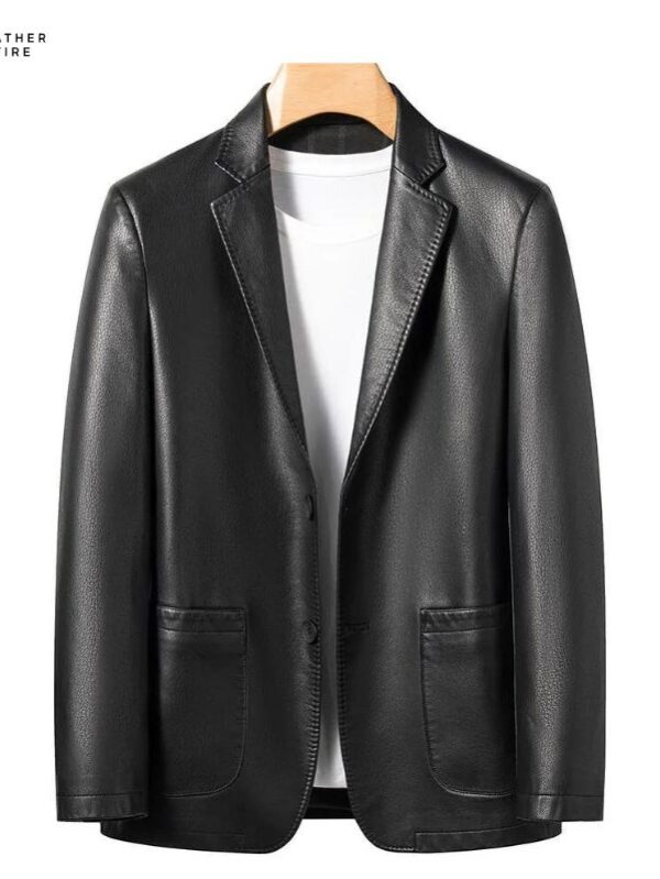 High-Quality Men’s Sheepskin Casual Small Blazer for Spring and Autumn