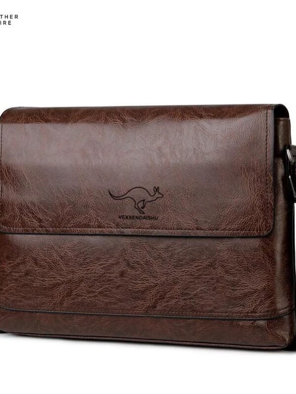 Kangaroo Luxury Men's Leather Sling Bag