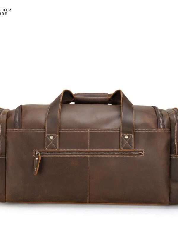 Large-Capacity-OEM-Mens-Retro-Real-Leather-Travel-Duffle-Holdall-Bag