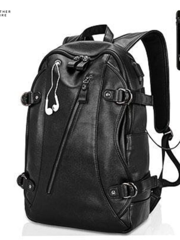 Leather Backpacks with USB Charging Port