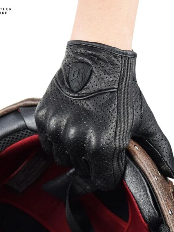 Lightweight and Durable Summer Leather Motorcycle Gloves