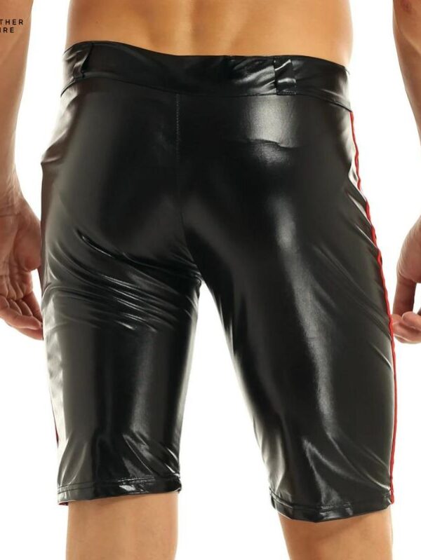 Lingerie Opened with Zipper Sexy Men’s Patent Leather Wetlook Moto Boxer S