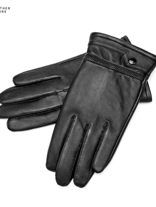 Luxury Winter Essentials Genuine Leather Sheepskin Gloves for Men