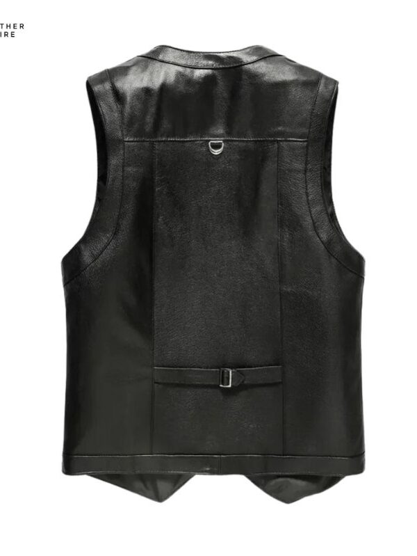 Male Multiple Pockets Sleeveless Coats Spring Autumn Men’s Genuine