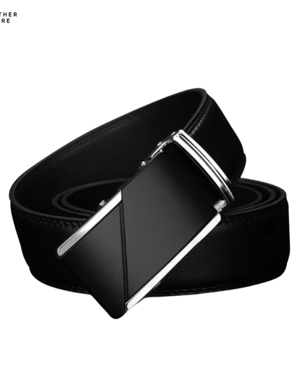 Men's Classic Style leather fashion belt with Silver Buckle