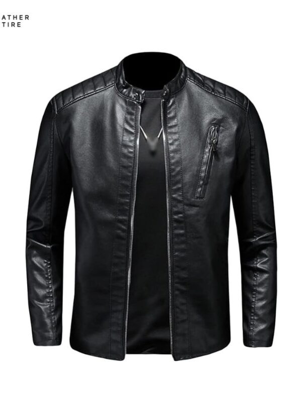 Men's Fall Motorcycle Jacket Plus Size Zipper