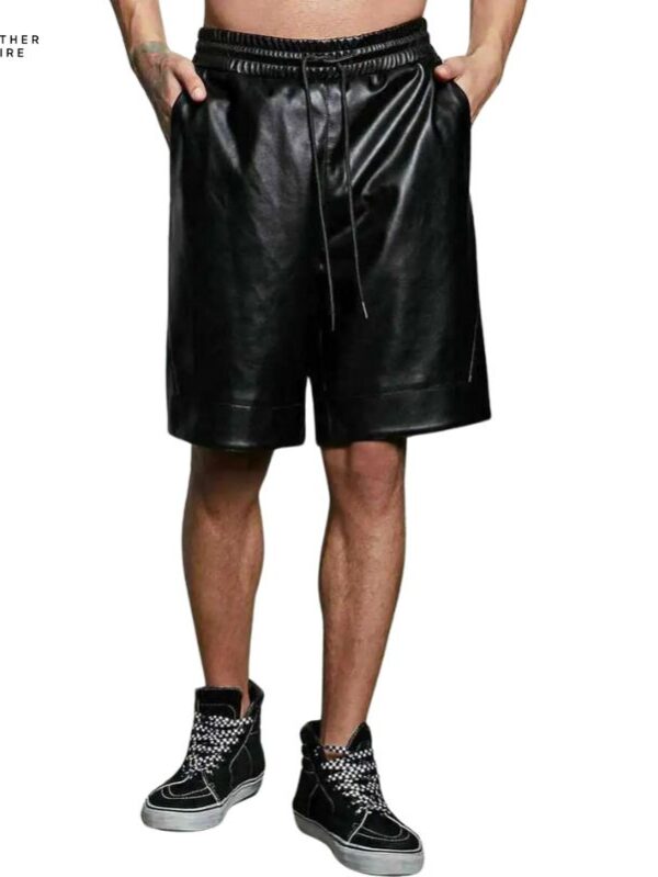 Men’s Genuine Soft Lambskin Leather Shorts New for Sports, Gym, Casual Wear (ZL01)