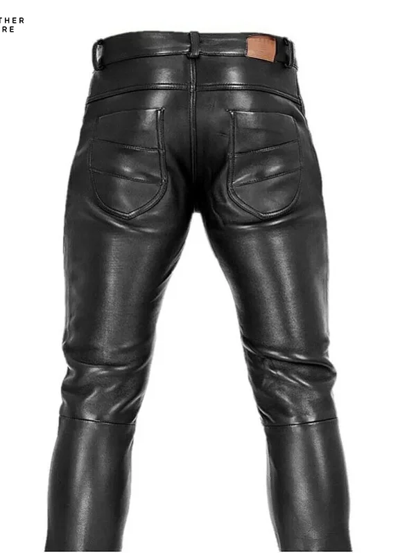 Rebel Revival Black Motorcycle Pants with Goth Steampunk Appeal for Men