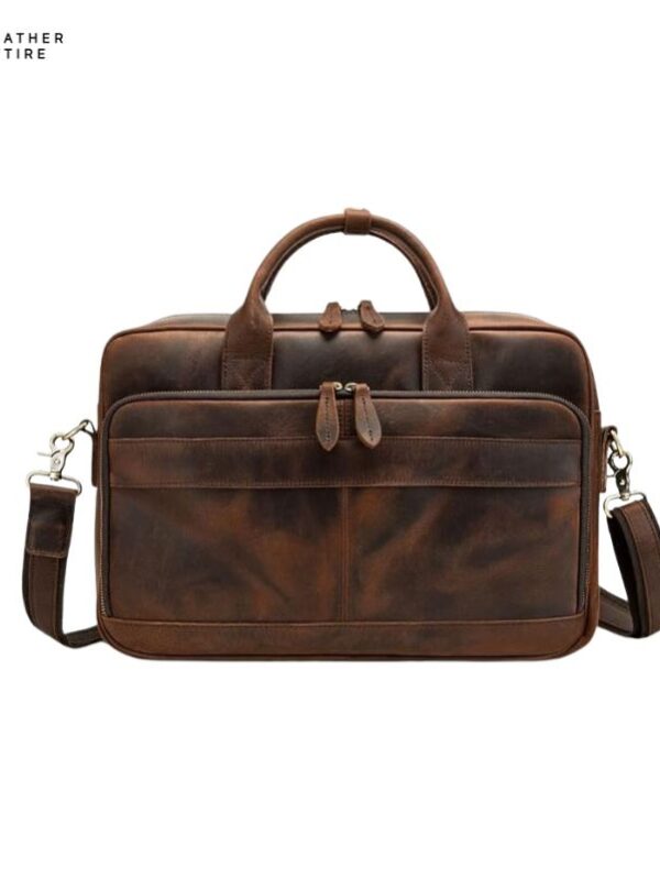 Retro leather handbag men's bag business travel