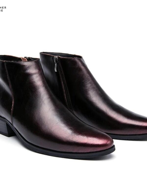 Sleek and Sophisticated JUNJARM Genuine Leather Chelsea Boots for Men