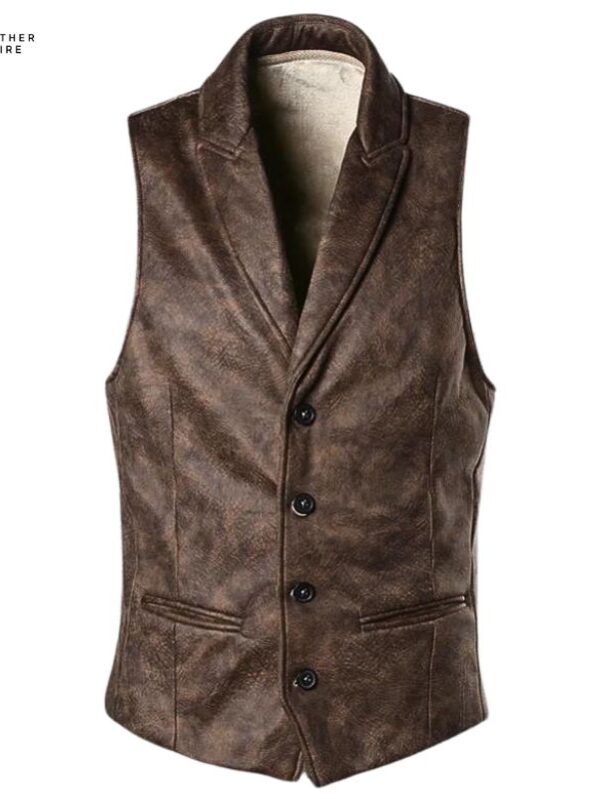 Sleeveless Top Men’s Wear New Designer Luxury Suede Single-breasted Vest