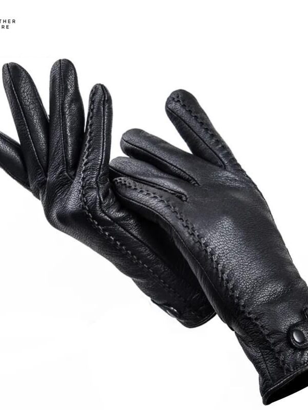 Stylish Buckskin Women’s Leather Gloves for Winter