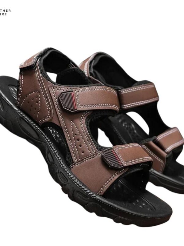 Stylish Men’s Sandals in PU Leather for Casual Outdoor Walking