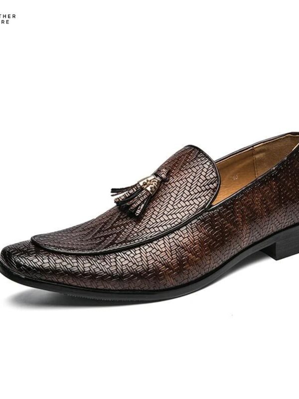 Stylish Tassel Plaid Men’s Loafers for Comfort