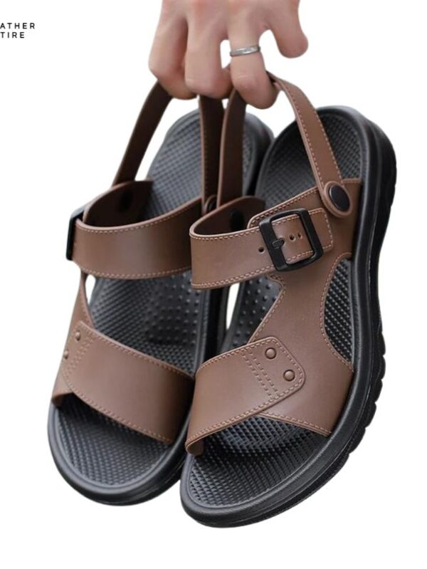 Summer New Men’s Slippers in PU Leather Sandals