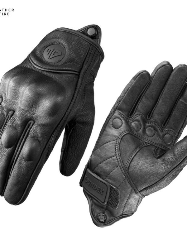 Unisex Motorcycle Leather Gloves for Men and Women