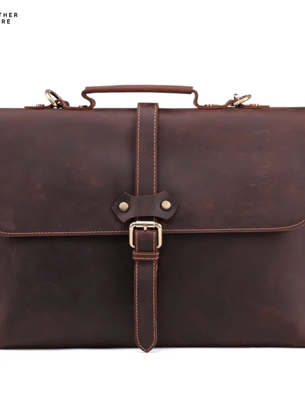 Urban Elegance Leather Shoulder Bag Briefcase for Men