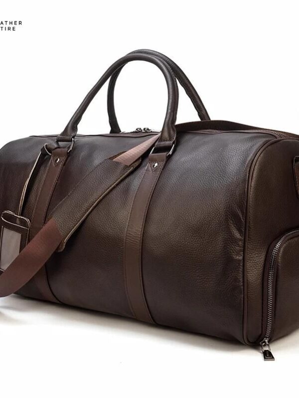 Waterproof-Overnight-Weekender-Bag-Genuine-Leather-Large-Travel-Duffl