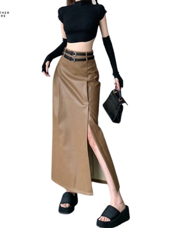 Women’s Black Skirt in High-grade PU Leather