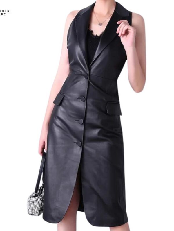 Elegant Windproof Sheepskin Long Dress