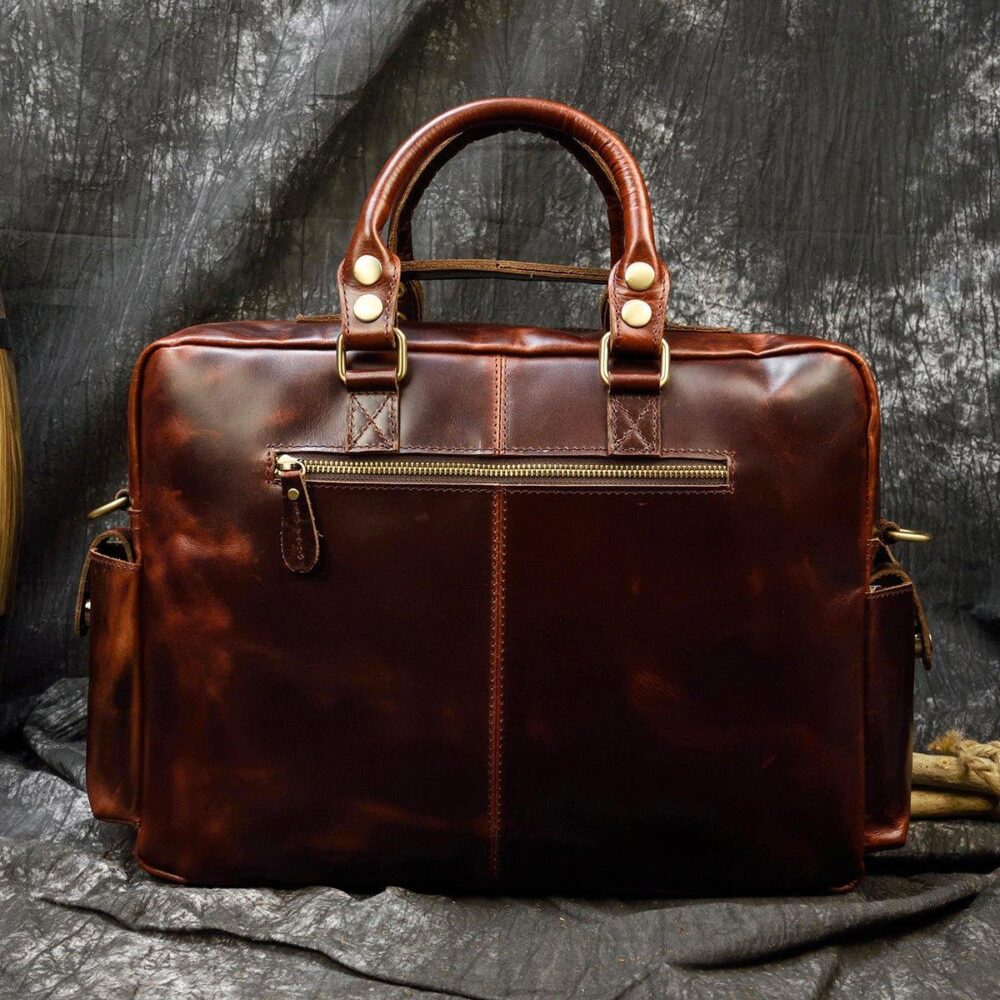 Classic Spacious Leather Briefcase