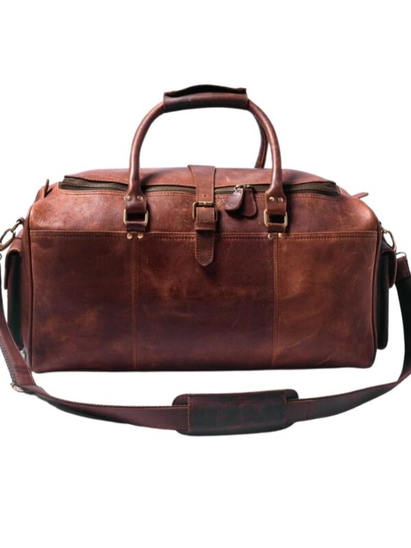 Rugged Distressed Leather Travel Weekend bag