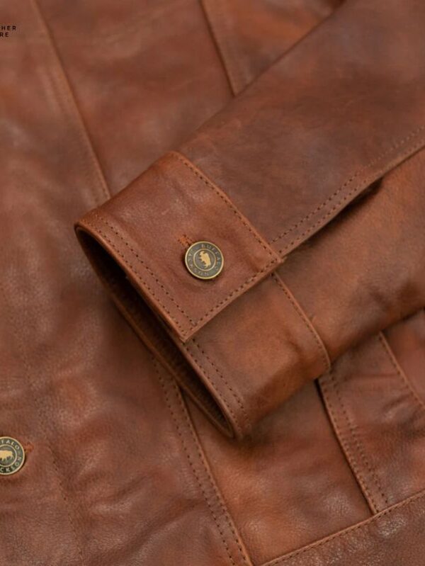 Full Tanned Quilted Leather Jacket in Brown for Men